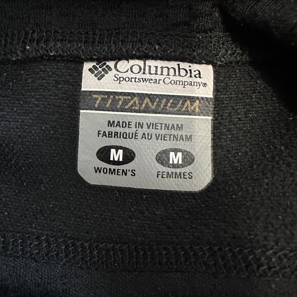 Columbia Titanium Sweatshirt WMNS M Black 1/4 Zip Athletic Mock Neck Athleisure - Picture 6 of 9